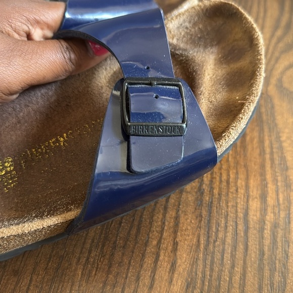 Birkenstock Birko-Flor Madrid Patent Leather - Navy size 39 US 8-8.5 - Picture 4 of 5